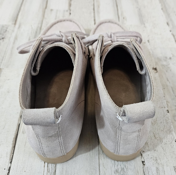 Everlane Moc Toe Wild Grey Neutral Suede Shoes Chukka Boots - Picture 4 of 9